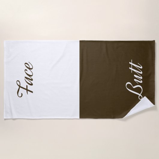 Serviette De Plage Bouton Visage (Devant)