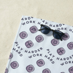 Serviette De Plage Boutons de jeu Harder de travail dur