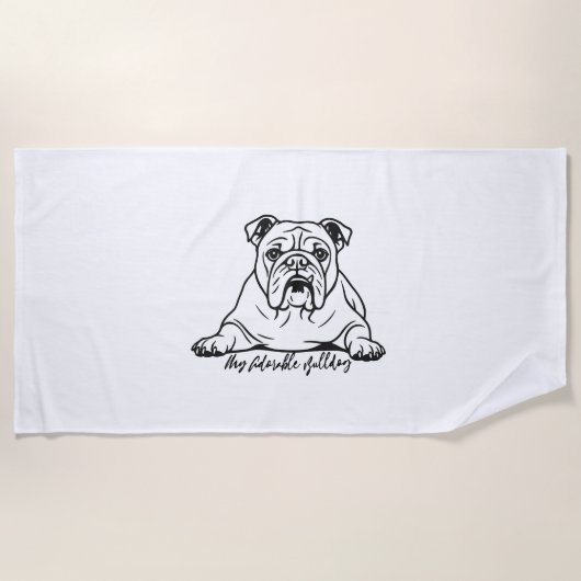 Serviette De Plage Bouvier adorable (Devant)