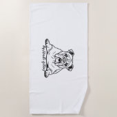 Serviette De Plage Bouvier adorable (Devant)