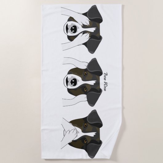 Serviette De Plage Bow Wow (Devant)