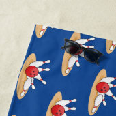 Serviette De Plage Bowling Ball Stritles Motif (En situation)