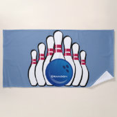 Serviette De Plage Bowling Design Beach Towel (Devant)