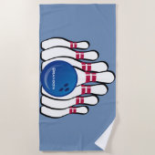 Serviette De Plage Bowling Design Beach Towel (Devant)