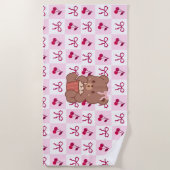 Serviette de plage Bows & Bears (Devant)