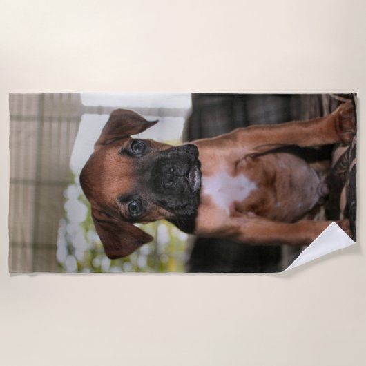 Serviette De Plage Boxer bébé (Devant)