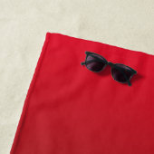 Serviette De Plage Boys Modern Black and Red Nom personnalisé (En situation)