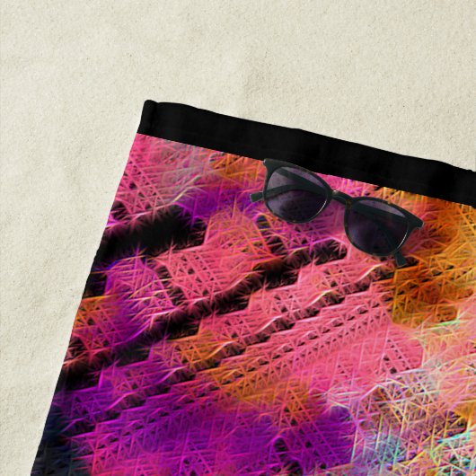 Serviette De Plage Brainstorm fractal (En situation)