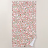 Serviette De Plage Branches de corail océanique avec coquillages (Devant)