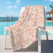 Serviette De Plage Branches de corail océanique avec coquillages