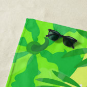 Serviette De Plage Branches de pastèque d'été Bright Tropical (En situation)