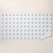 Serviette De Plage Branches Vertes (Devant)