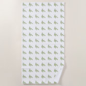 Serviette De Plage Branches Vertes (Devant)