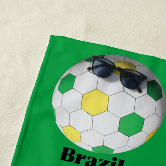 Serviette De Plage Brazil Soccer (En situation)