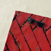 Serviette De Plage Brick rouge Chevron (En situation)