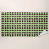 Serviette De Plage Brickwork Burrow : Une toile verte de Wombat, (Devant)