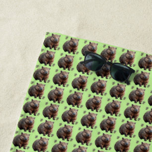 Serviette De Plage Brickwork Burrow : Une toile verte de Wombat,
