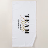 Serviette De Plage BRIDE D'ÉQUIPE À Deux TONS  (Devant)