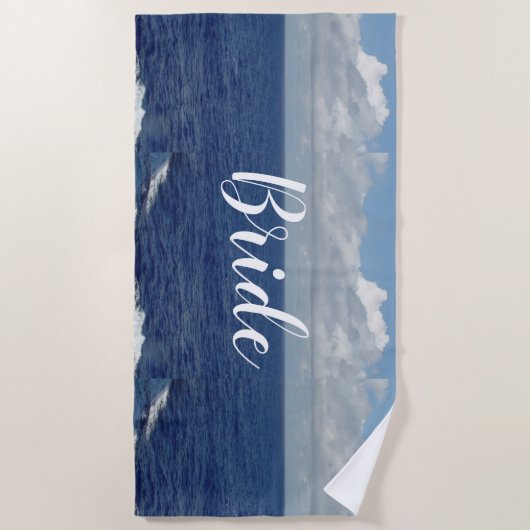 Serviette de plage Bride Ocean Waves (Devant)