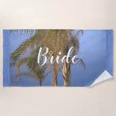 Serviette De Plage Bride Palm Trees Beach Towne (Devant)