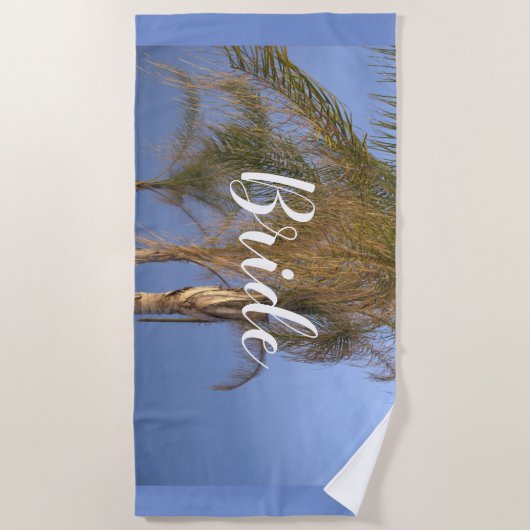 Serviette De Plage Bride Palm Trees Beach Towne (Devant)