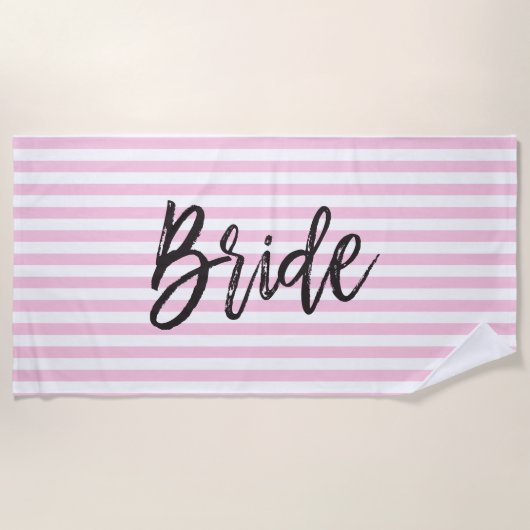 Serviette De Plage Bride rose triée (Devant)