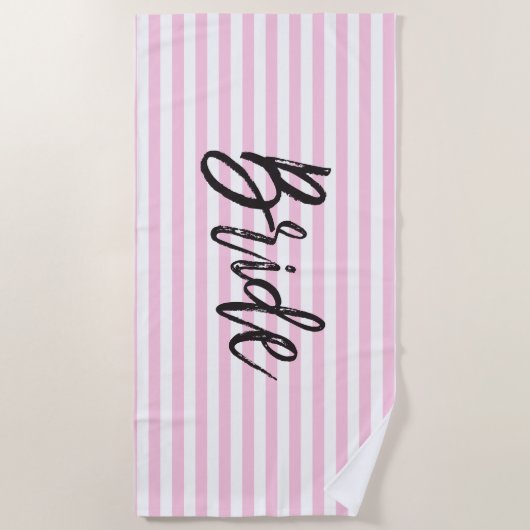 Serviette De Plage Bride rose triée (Devant)