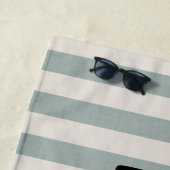 Serviette De Plage Bride Rustique Bleu (En situation)