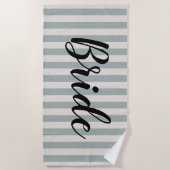 Serviette De Plage Bride Rustique Bleu (Devant)