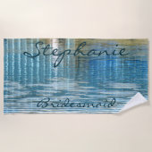 Serviette De Plage Bridesmaid Abstrait Reflection Beach (Devant)