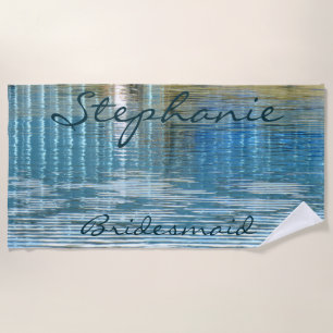 Serviette De Plage Bridesmaid Abstrait Reflection Beach
