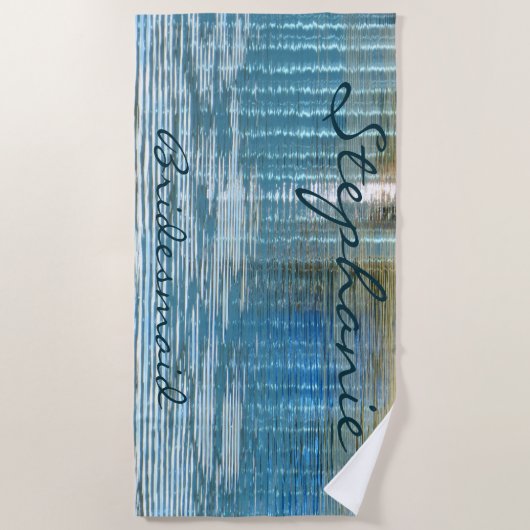 Serviette De Plage Bridesmaid Abstrait Reflection Beach (Devant)
