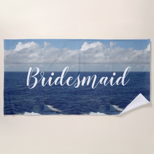 Serviette de plage Bridesmaid Ocean Waves (Devant)