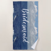 Serviette de plage Bridesmaid Ocean Waves (Devant)
