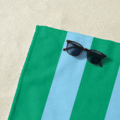 Serviette De Plage Bright Green and Blue Stripes | Ciao Bella (En situation)