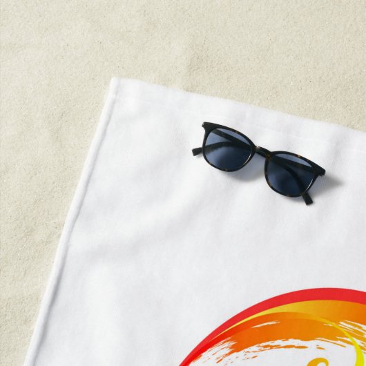 Serviette De Plage Bright infinity with rainbow butterfly (En situation)