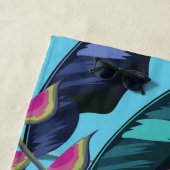 Serviette De Plage Bright Tropical Folift Motif avec Hummingbird (En situation)