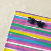 Serviette De Plage Bright Vertical Summer Stripes (En situation)