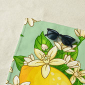 Serviette De Plage bright yellow lemons (En situation)