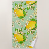 Serviette De Plage bright yellow lemons (Devant)