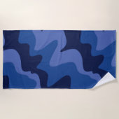 Serviette De Plage Brise de rivière bleu marine (Devant)
