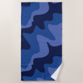 Serviette De Plage Brise de rivière bleu marine (Devant)