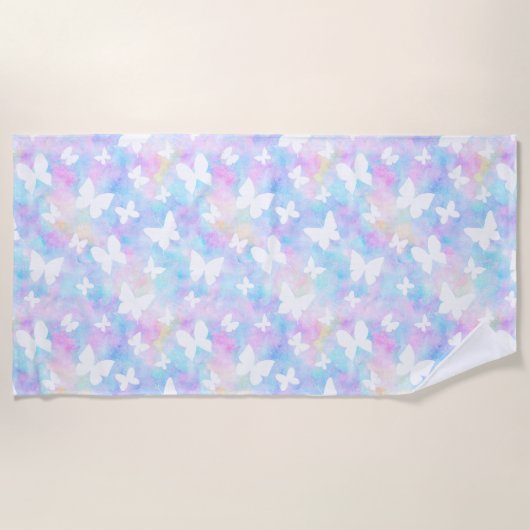 Serviette De Plage Brise Papillon Pastel (Devant)