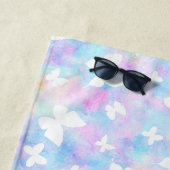 Serviette De Plage Brise Papillon Pastel (En situation)
