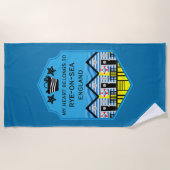 Serviette De Plage British Beach Hut Cadeaux Et Décor (Devant)
