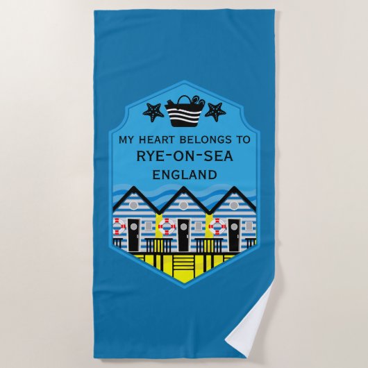 Serviette De Plage British Beach Hut Cadeaux Et Décor (Devant)