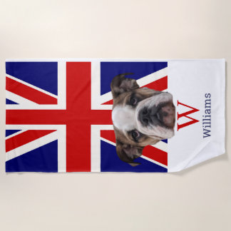 Serviette De Plage BRITISH BULLDOG Monogram Beach Towne