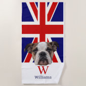 Serviette De Plage BRITISH BULLDOG Monogram Beach Towne (Devant)