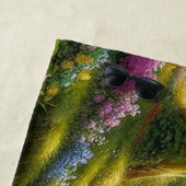 Serviette De Plage Broche printanière avec fleurs (En situation)