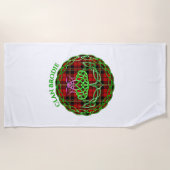 Serviette De Plage Brodie Scottish Tartan Celtic Thistle (Devant)